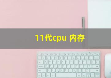 11代cpu 内存